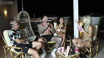 He had an orgasm with her after a massage in sheer red