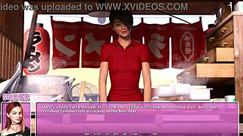 Summer In The City: Petite Redhead Eating Ramen