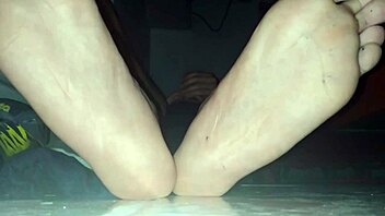 Blue Sweaty Socks And Barefeet Cumshot