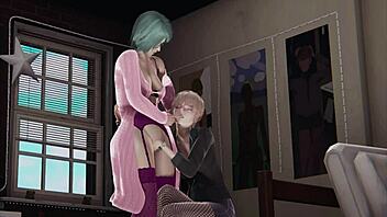 Stocking lesbians feel intense passion.