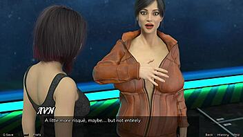 stranded in space 14 - hot milf has a nip slip