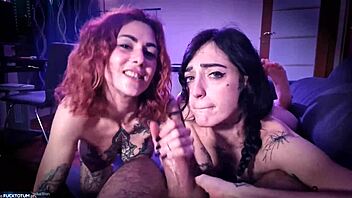 the ultimate try not to cum challenge with two hottest girls edging your cock you will lose