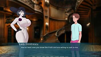 Beautiful woman with perfect body in hot anime game parody