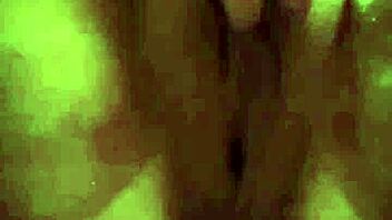 she massages her wet pussy deeply