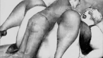 Vintage erotic illustration brings retro anime to life