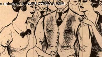 Винтажная эротическая иллюстрация оживляет ретро аниме