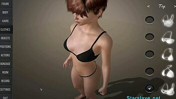 Bound in bondage, she gets fucked by machine in Starslave 3D demo!