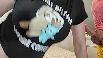 pale milf strips, sucks, and bangs in homemade clip with dirty chat