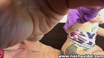 Their passionate fuck features lewd rimming, cock riding, and intense pussy pounding—they kiss and caress as nacho nails the wild redhead, cumming on candys well-groomed gash.