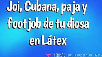 want joi from cuban goddess in latex? footjob included.