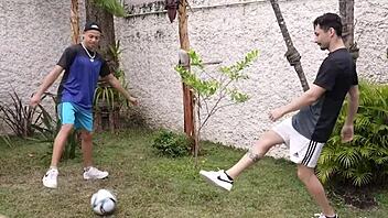 after the game, brazilian twinks kick off wild group fun