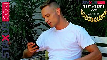 Staxus Catches Gardener Masturbating, Offers Full Help In Nature