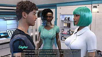 3D animated porn: Stranded in space 26 with a horny woman