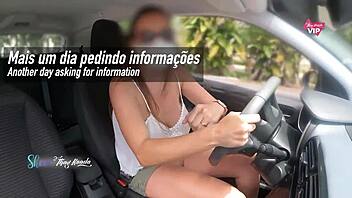 wife asks stranger for directions without panties or bra