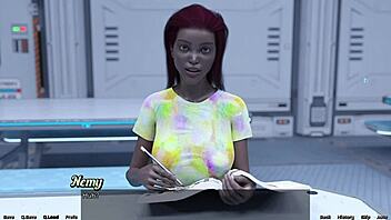 Blonde virgin explores space adventure in episode 68