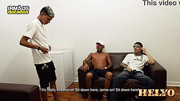 O Vizinho Fofoqueiro Veio Tirar Onda Comigo E Com Meu Parceiro Tivemos Que Mostrar Pra Ele Os Paus Brasil Levou Dp No Cuzinho