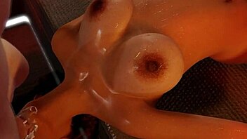 3d vr porn teaser with busty brunette teen and big tits in game