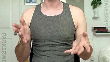 Twink self sucks his own dick in homemade stretch routine