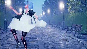 i love this cute anime girl dancing and getting fucked in part 2.