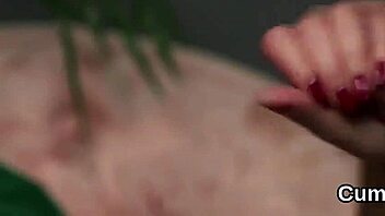 Bukkake shower for a hot girl with an open mouth