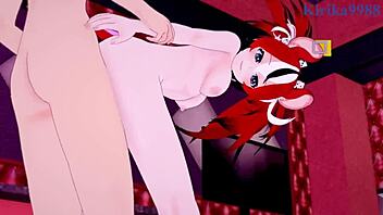 Hakos Baelz and Nanashi Mumei share intense sex in Hololive VTuber hentai