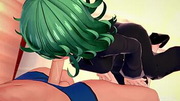 La linda tatsumaki se desnuda en la enfermería—solo quería hacer una paja!