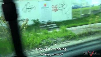 found a cheap whore on the street. convinced her to bang in my van!