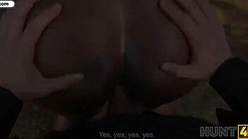 hunt4k shows my cock dominating in outdoor interracial pickup action. big ass babe can't resist the thrill.
