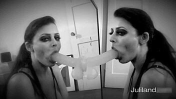 Sophie Dee takes dildo deep in throat for anal fun