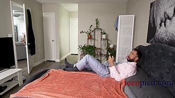 Step daughter dresses as the Duracell bunny in costume