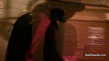 interracial couple's daring outdoor screw, oops forgot the spot