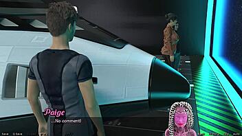 stranded in space 14 - hot milf has a nip slip