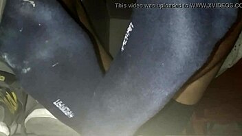 Blue Sweaty Socks And Barefeet Cumshot