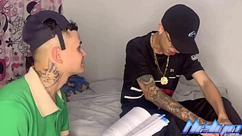 Brazilian Novinho Takes Monster Cock Anal Lesson