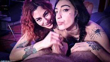 the ultimate try not to cum challenge with two hottest girls edging your cock you will lose