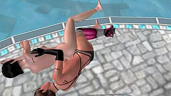 Animated 3d sex with cute lesbian girls fucking in spoon position