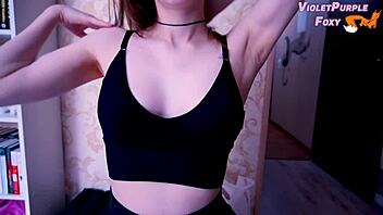 Beautiful amateur moans while fingering herself to a nipple orgasm