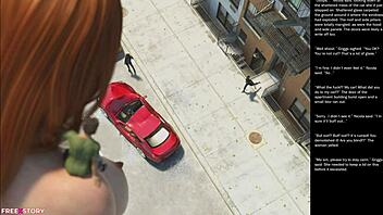 big apple small gesture in 3d cartoon episode