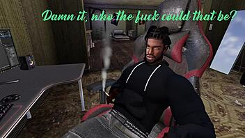 This black man fucks Batwoman hard in Second Life anime.
