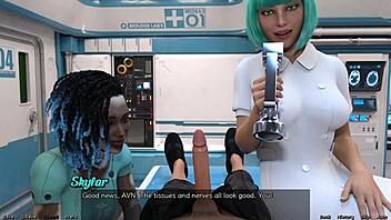 3D animated porn: Stranded in space 26 with a horny woman