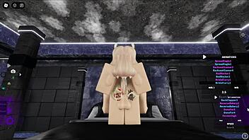 Blonde succubus enjoys cat boy's dick