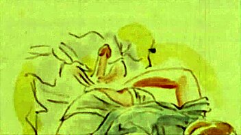 Vintage erotic drawings blending innocence and seduction in retro anime style