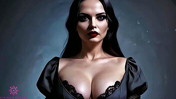 Morticia gets her ass pounded by a BBC in 3D