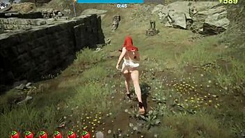 Big boobs 3D hentai game continues with outdoor doggystyle sex