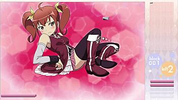 Kurusu Kanako Rips Clothes During Striptease in Arkanoid Gameplay Anime Hentai