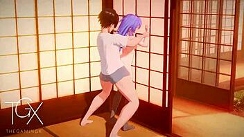 anime hentai roxy in sexy game fucks hard with blowjob in 3d