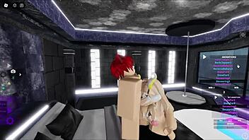 Blonde succubus enjoys cat boy's dick