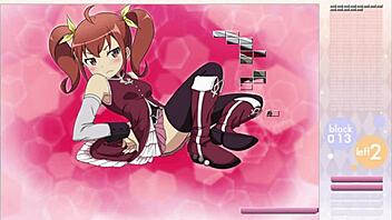 Kurusu Kanako Rips Clothes During Striptease in Arkanoid Gameplay Anime Hentai