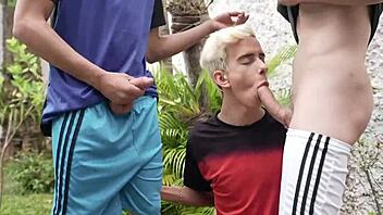 after the game, brazilian twinks kick off wild group fun