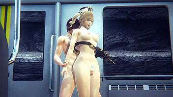Hardcore Barbara hentai in 3D Japanese game porn